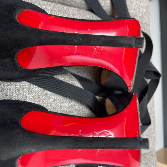 Christian Louboutin Christareva 100, Black Suede, EU38 (fits a US8) - Picture 6 of 8